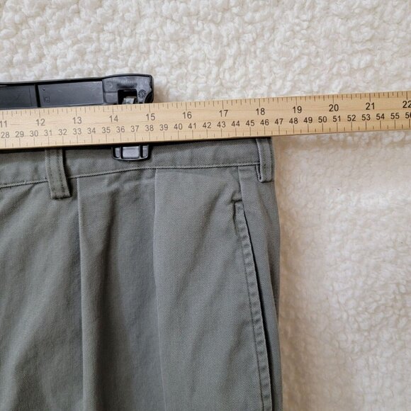 Polo Ralph Lauren Chino Pants Pleated Front Mens 36X30 Green 100% Cotton Comfort - Picture 8 of 10